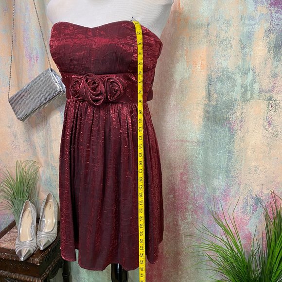 📌 Teeze  Me Burgundy Homecoming Party Cocktail Semi Formal Dress - Picture 5 of 14